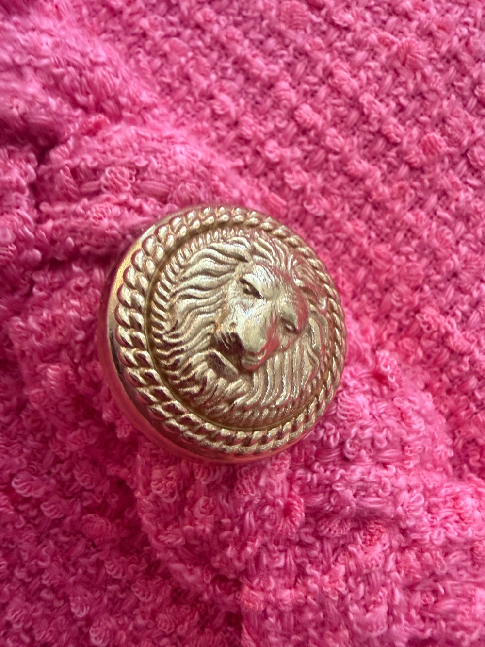 Tuckernuck Hot Pink Bouclé Mini Dress with Braided Trim - Picture 9 of 16